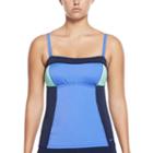Women's Nike Color Surge Colorblock Tankini Top, Size: Xl, Blue Other
