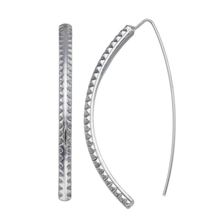 Simply Vera Vera Wang Textured Nickel Free Threader Earrings, Women's, Black