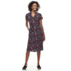 Women's Dana Buchman Notch Collar Dress, Size: Xs, Brt Orange