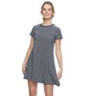 Juniors' Love, Fire Printed Ribbed Pocket Tee Dress, Teens, Size: Large, Blue (navy)