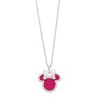 Disney's Minnie Mouse Pendant Necklace, Size: 18, Pink