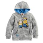 Boys 4-7 Despicable Me Minions Marled Zip Hoodie, Size: L 7, Dark Brown
