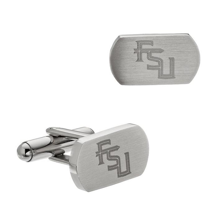 Fiora Stainless Steel Florida State Seminoles Cuff Links, Men's, Grey