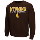 Men's Wyoming Cowboys Fleece Sweatshirt, Size: Small, Dark Brown