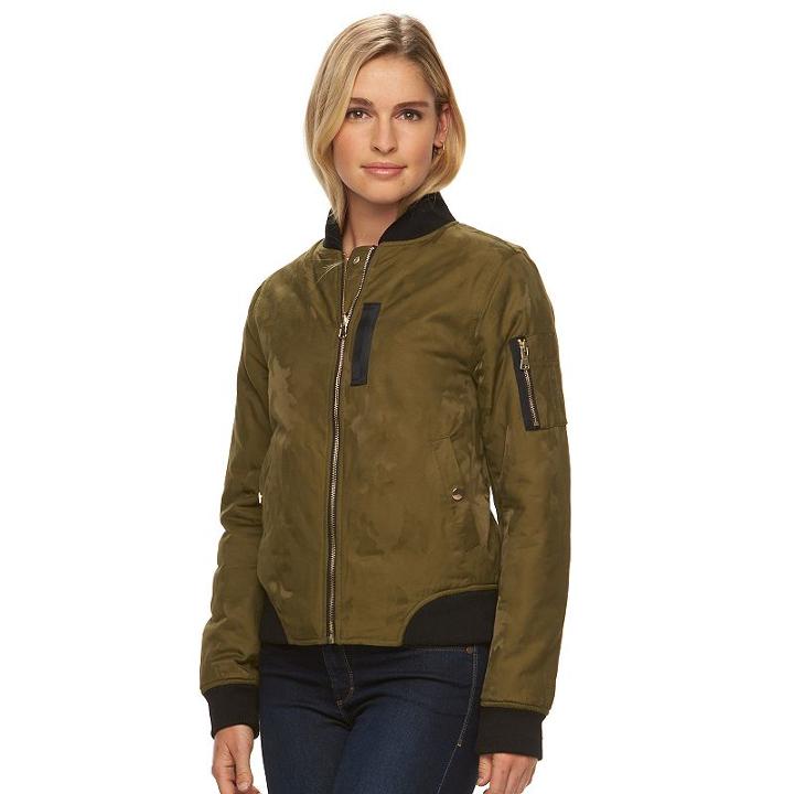 Women's Neo-i By Orobos Reversible Bomber Jacket, Size: Medium, Green