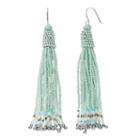 Mudd&reg; Seed Bead Tassel Nickel Free Drop Earrings, Women's, Turq/aqua