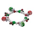 Beaded Jingle Bell Stretch Bracelet, Women's, Multicolor