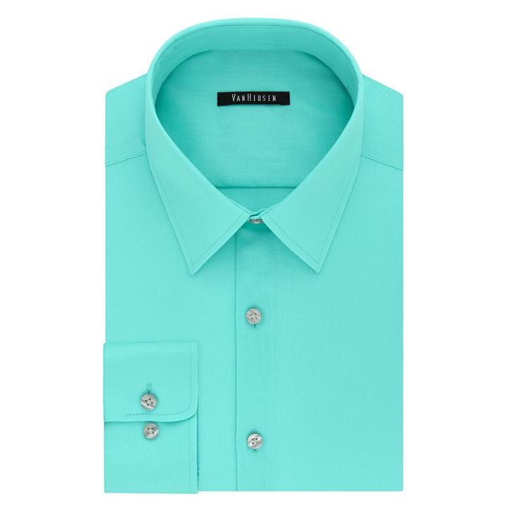 Men's Van Heusen Slim-fit Flex Collar Stretch Dress Shirt, Size: 16-32/33, Light Blue