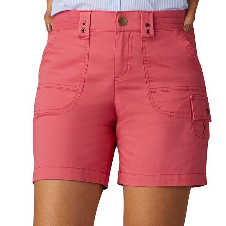 Women's Lee Myra Comfort Waist Utility Shorts, Size: 12 Avg/reg, Dark Pink