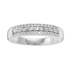 14k White Gold 1/4-ct. T.w. Igl Certified Diamond Multirow Wedding Ring, Women's, Size: 10