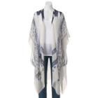 Sonoma Goods For Life&trade; Geometric Frayed Ruana, Women's, Light Blue