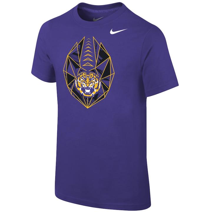 Boys 8-20 Nike Lsu Tigers Football Icon Tee, Size: S 8, Purple