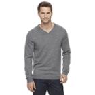 Men's Apt. 9&reg; Modern-fit 12gg Merino V-neck Sweater, Size: Large, Med Grey