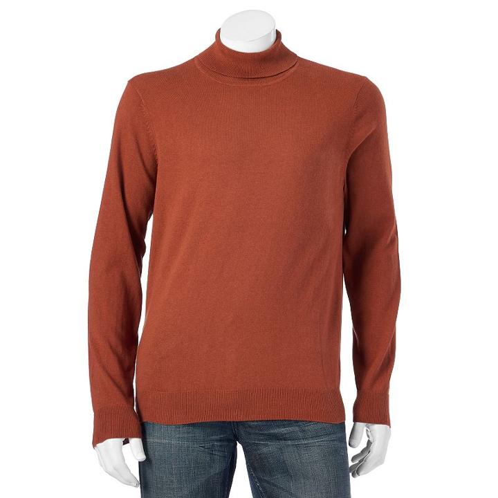 Big & Tall Croft & Barrow&reg; Classic-fit Turtleneck Sweater, Men's, Size: 4xb, Drk Orange