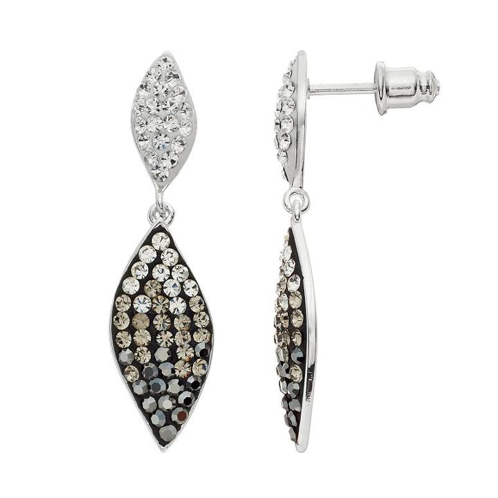 Confetti Crystal Marquise Drop Earrings, Women's, Black