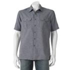 Men's Croft & Barrow&reg; Classic-fit Solid Outdoor Performance Button-down Shirt, Size: Medium, Dark Grey