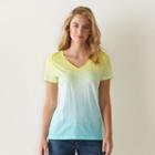 Women's Sonoma Goods For Life&trade; Slubbed V-neck Tee, Size: Xl, Turquoise/blue (turq/aqua)