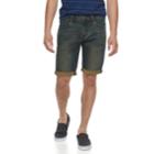 Men's Lazer Green Tint Stretch Denim Roll Cuff Shorts, Size: 40