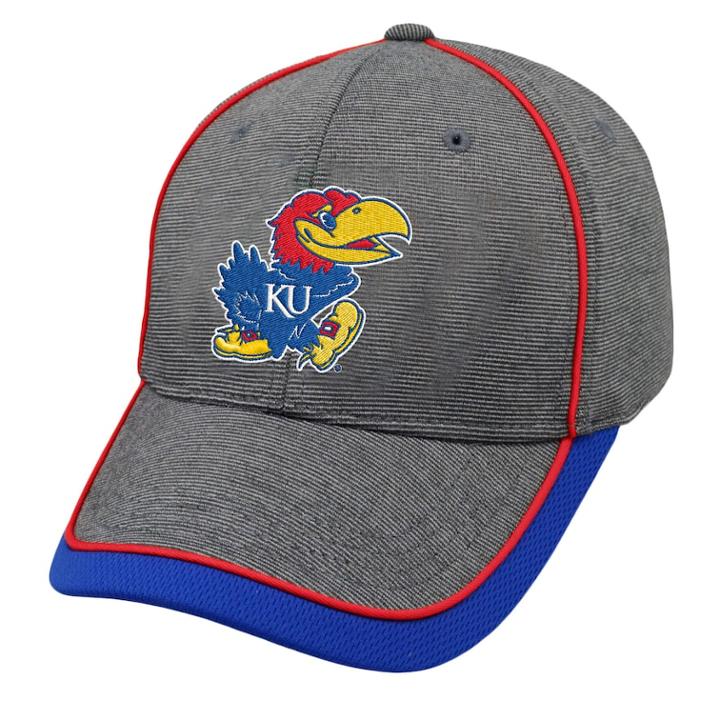 Adult Top Of The World Kansas Jayhawks Memory Fit Cap, Men's, Med Grey