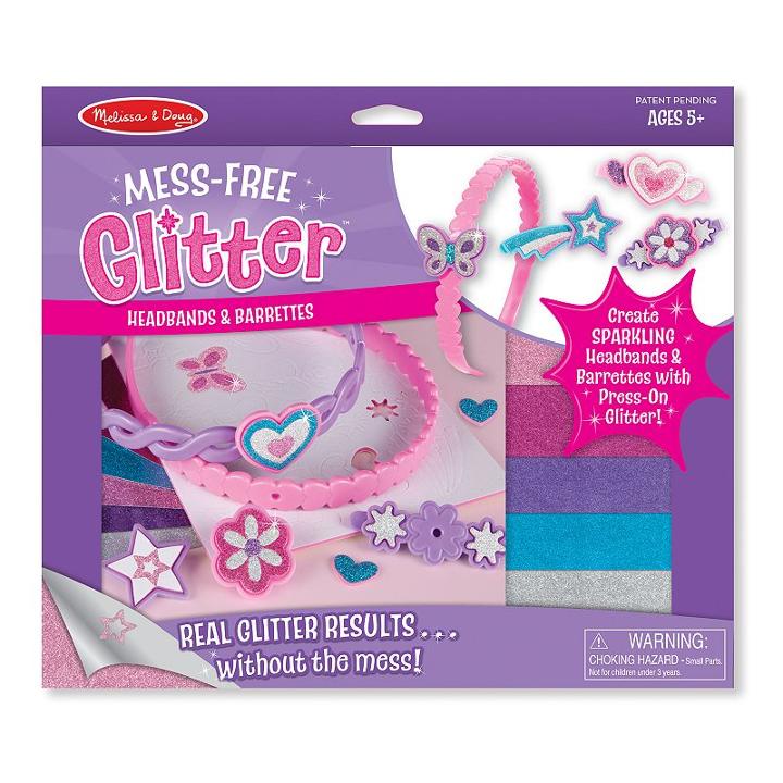 Melissa & Doug Mess-free Glitter Headbands & Barrettes Craft Set, Girl's, Multicolor