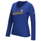 Women's Adidas Golden State Warriors Stacked Tee, Size: Large, Blue