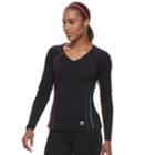 Women's Fila Sport&reg; Basic V-neck Long Sleeve Tee, Size: Xs, Oxford