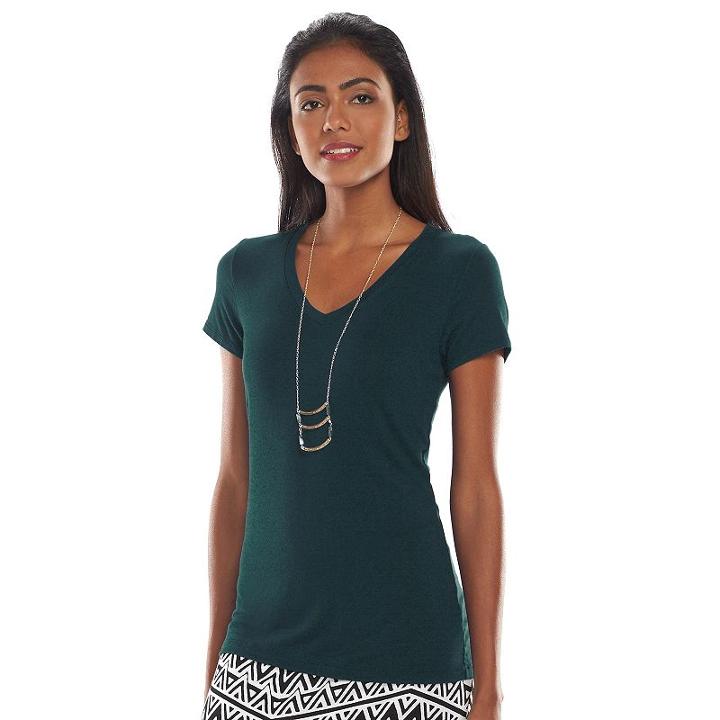 Apt. 9, Women's &reg; Essential Tee, Size: Xs, Green