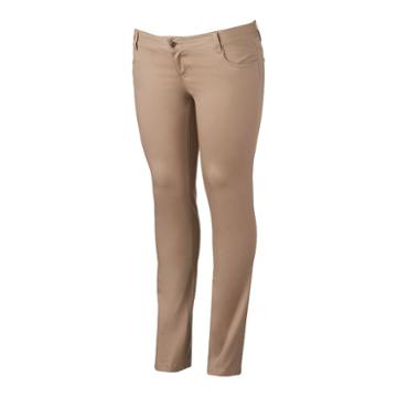 Juniors' Plus Size Lee Uniforms Skinny Pants, Girl's, Size: 18 W, Beig/green (beig/khaki)