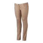 Juniors' Plus Size Lee Uniforms Skinny Pants, Girl's, Size: 18 W, Beig/green (beig/khaki)