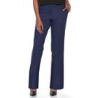 Petite Apt. 9&reg; Torie Curvy Straight-leg Dress Pants, Women's, Size: 4p-short, Dark Blue