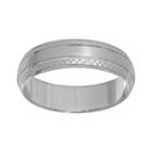 Cherish Always Textured 14k White Gold Wedding Band - Men, Size: 14, Yellow