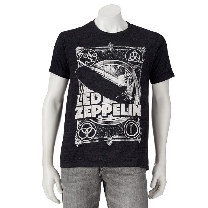 Men's Led Zeppelin Blimp Tee, Size: Xxl, Black