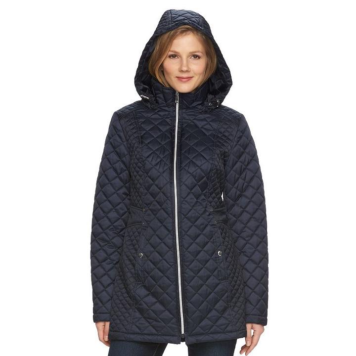 Women's Braetan Hooded Quilted Jacket, Size: Xl, Blue