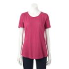 Women's Sonoma Goods For Life&trade; Pocket Tee, Size: Large, Dark Red