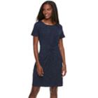 Women's Apt. 9&reg; Knot Front Sheath Dress, Size: Large, Dark Blue