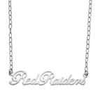 Fiora Sterling Silver Texas Tech Red Raiders Necklace, Women's, Size: 16, Grey