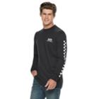 Boys 8-20 Vans Check Print Long Sleeve Graphic Tee, Size: Medium, Black