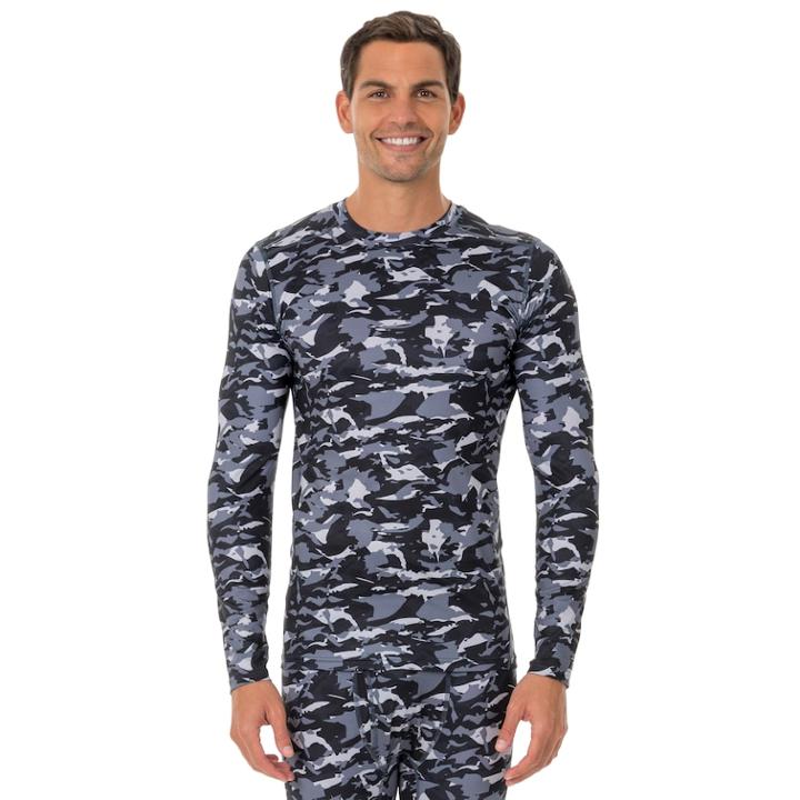 Men's Fruit Of The Loom Signature Performance L2 Thermal Base Layer Tee, Size: Large, Grey Other