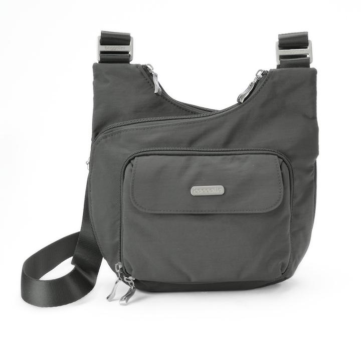 Women's Baggallini Criss Cross Crossbody Bag, Dark Grey