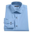 Men's Marc Anthony Textured Slim-fit No-iron Dress Shirt, Size: 17.5 36/37, Light Blue