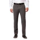 Men's Haggar Premium No Iron Khaki Stretch Straight-fit Flat-front Pants, Size: 36x29, Grey (charcoal)