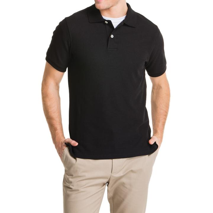 Men's Lee Slim Fit Pique Polo, Size: Xl, Black