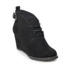 So&reg; Larch Women's Wedge Ankle Boots, Size: Medium (6), Black