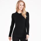 Plus Size Cuddl Duds Stretch Fleece Top, Women's, Size: 1xl, Black