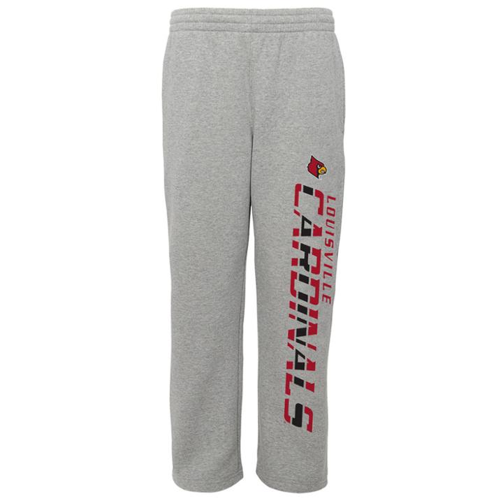 Boys 8-20 Louisville Cardinals Fleece Lounge Pants, Size: S 8, Grey
