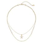 Lc Lauren Conrad Layered Mother-of-pearl Flower Pendant Necklace, Women's, White Oth