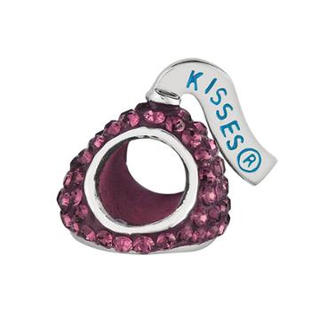 Sterling Silver Crystal Hershey's Kiss Bead - Made With Swarovski Crystals, Women's, Purple