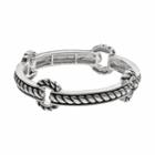 Dana Buchman Rope Textured Stretch Bracelet, Women's, Silver