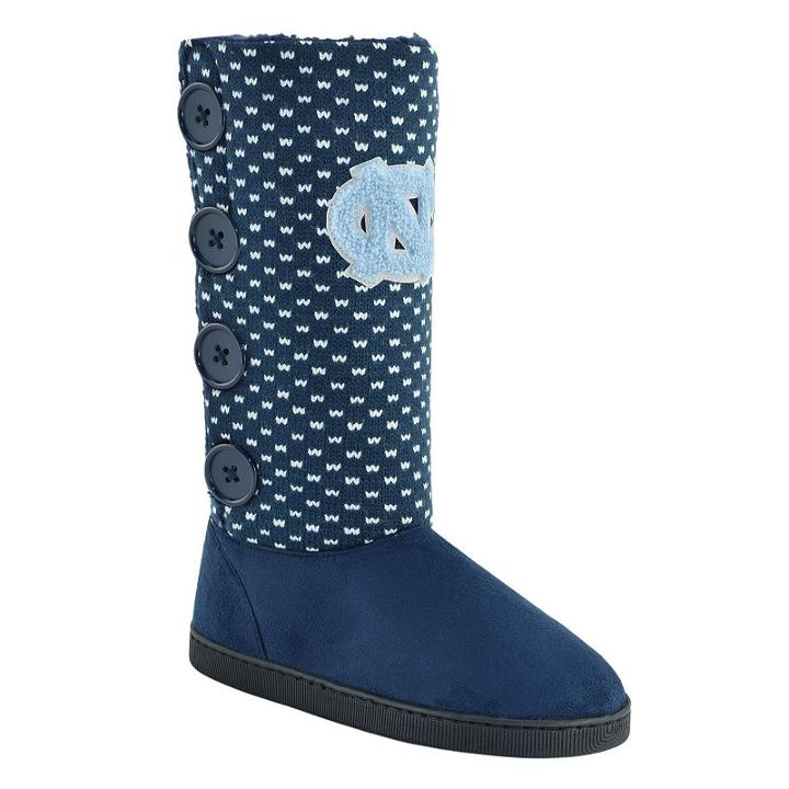 Women's North Carolina Tar Heels Button Boots, Size: Xl, Blue (navy)
