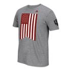 Men's Adidas Indiana Hoosiers Veteran's Day Flag Tee, Size: Medium, Grey